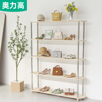 clothing store shoe rack bag hanger floor clothes rack solid wood multi-layer shoe rack women's shoe rack special soft clothing ornaments storage rack