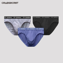 3 PCs crab secret mens underwear middle waist cotton modal breifs breathable Sports mens shorts