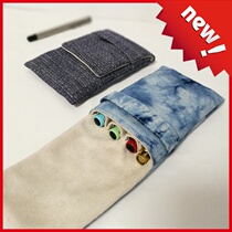 Chinese style pen bag Four-pack pen bag Multi-pack clamshell portable pen bag storage bag National style pen cover