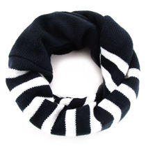 NOABAT childrens hat winter warm scarf boy twisting tide collar color striped knitted wool scarf