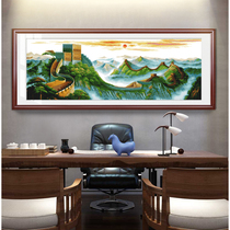 ABV Old Three Cross embroidered pure cotton thread embroidered with precise printing large scenery Great Wall Sheng Zhonghua Wandai glory