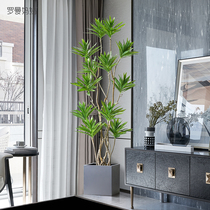 Roman Mom Indoor Living Room Large Emulation Plant Phnom Penh Lily Bamboo Shop Window Ground Decoration Fake Green Plant Potted Plant