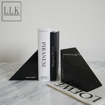 ladylike natural marble book stand triangle bookend book by ins Nordic minimalist decorative ornaments