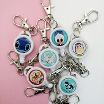Easy pull buckle retractable anti-lost work card work certificate set badge card sleeve lanyard cute cartoon customization