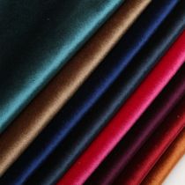 Sofa cloth flannel tablecloth thick plain velvet fabric cushion cover solid color soft bag curtain fabric