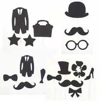 Suit suit hat tie bow glasses cake plug-in dad father bow tie beard boys  day ornaments