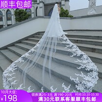 The new bridal wedding dress long tail exquisite lace lace lace under the moon love simple can be customized