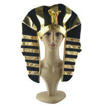 Halloween COS Egyptian hat Golden Pharaoh Snakehead hat Egyptian Pharaoh Golden Snakehead ornament Egyptian Pharaoh hat