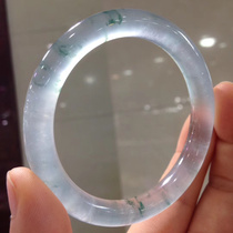 Zhengyang green jade round floating flower Jade jade bracelet natural a cargo ice seed jade bracelet safe buckle bracelet core