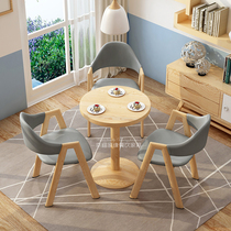 Nordic dining table and chairs milk tea shop in talks to receive table and chairs combined cafe themed West restaurant Bar Leisure clear bar