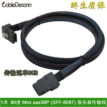 MINI SAS36P 90 degree elbow to mini sas 36p SFF-8087 server computer transmission line