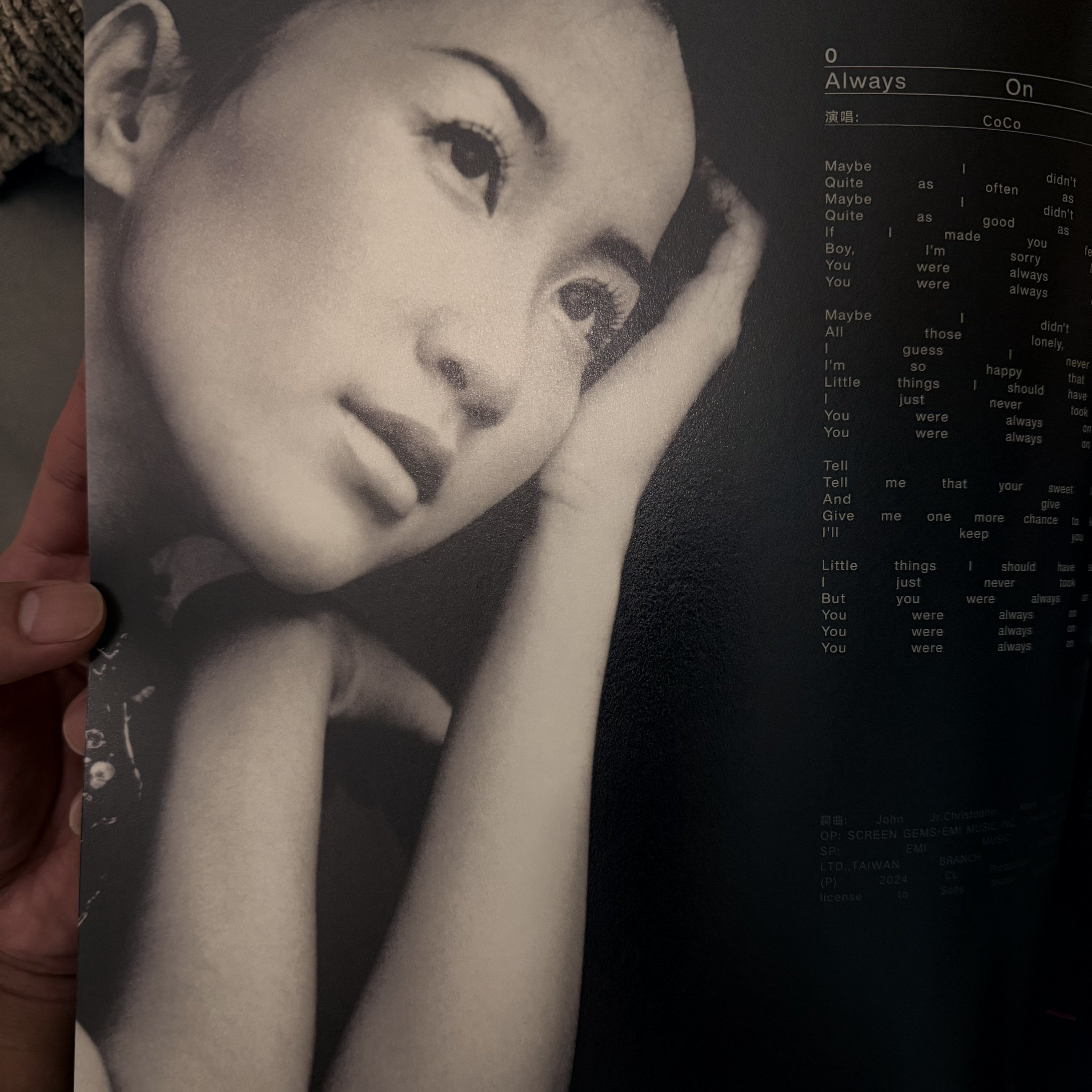 正版李玟CoCo Lee 你在我心上红黑彩胶LP Always On My Mind-淘宝Taobao