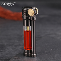 zorro zorro lighter transparent oil silo kerosene lighter vintage old-fashioned visual oil quantity personality windproof men