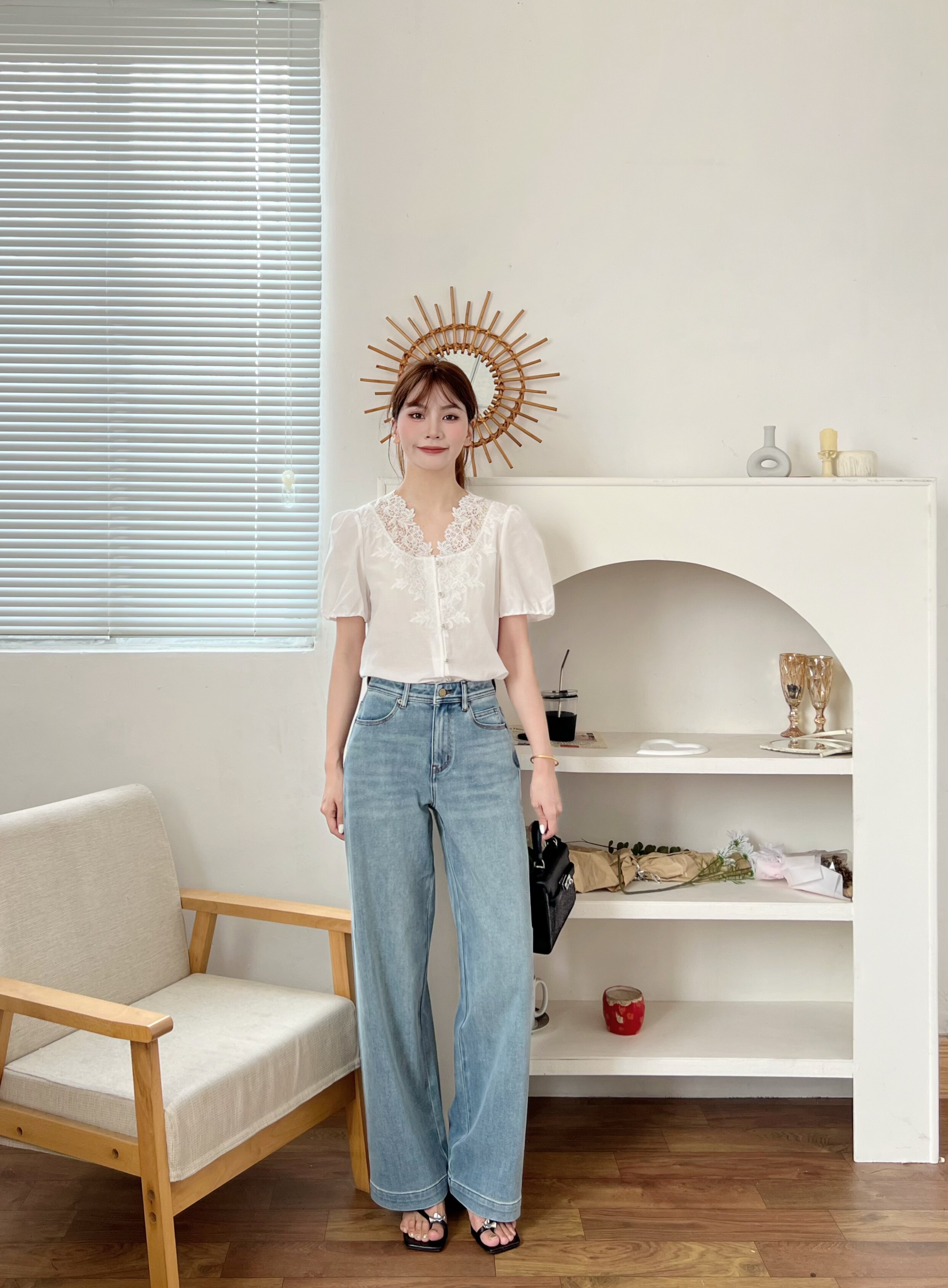 伊芙丽镇店春夏爆款 高腰设计拉长比例 弹力舒适不勒腿 朱珠代言