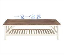 Antique new do old log whole country Shanghai furniture American coffee table living room solid wood coffee table square tea