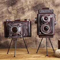 Retro Nostalgia Tripod Camera Model Bar Shop Shop Window Swing Piece Home Partition-like board room decorations