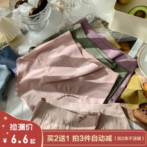 (Pick up the missing price to buy 3 free 1)Modal underwear womens pure cotton antibacterial crotch mid-waist large size ice silk ladies briefs