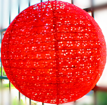 2020 New Years Day Rat Lantern Festival Red Small Round Paper Lantern Cover Hanging Decoration Ancient Wind Hollow Wedding Lantern