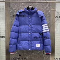 Japans Thom BrowneTB winter new casual down jacket mens and womens hooded tooling jacket jacket