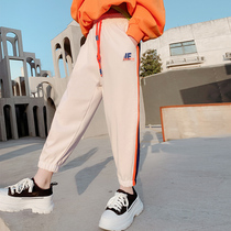 Girls Spring and Autumn Sports Pants 2021 Autumn Wear Pants Childrens Loose Casual Pants Childrens Pants Thin