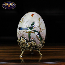 Creative egg living room wine cabinet soft decoration model room ornaments European style retro home crafts gift decoration