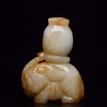 Hetian Jade old material Taiping has the elephant-A8611