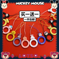 Mobile phone rope lanyard ring buckle silicone ring sling short chain pendant rope Key U disk ornaments female