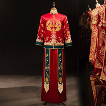 Male Xiuhe clothing Chinese wedding dragon and phoenix gown men groom clothing Chinese style wedding large size mens Toast dress summer