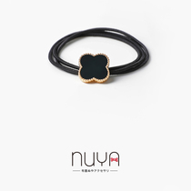 nuya ponytail hair rope Korea net red head rope tie hair Clover Hairband female sweet forest simple rubber band