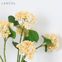 Lancol simulation flower Nordic goose yellow light purple small hydrangea living room table decoration home silk flower fake flower