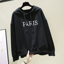 2021 new large size girl student loose top age-reducing sweatshirt spring and autumn clothing fat girl foreign style BF coat trendy