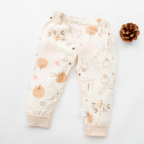 Baby warm pants crotch 0 newborn 3 spring and autumn 6 early birth cotton 1-year-old male baby autumn pants velcro