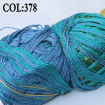 Spain imported long section dyed gradient cotton hemp thread spring and summer silk thread hand woven hook clothes shawl fine wool thread