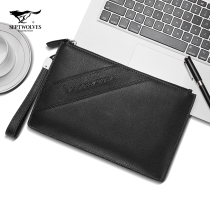 Seven Wolves Clutch Men's Leather Fashion Handbag 2022 New Head Leather Cowhide Casual Clutch Envelope Trendy