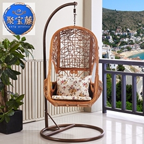 Lazy rocking chair swing hanging chair hanging basket wicker chair home single hammock indoor Hainan living room balcony rocking basket chair