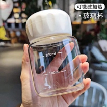 Mini glass lady portable coffee cup cup in wind scale milk cup in fat cup soy milk cup explosion proof