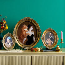 Harvest cottage 6 inch 7 inch 12 inch Oval combination photo frame set-up retro Nordic living room wall wall decorations