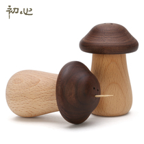 Original Wooden Toothpick Cartridge Personalized Mushroom Convenient Toothpick Box European Creative Home Toothpick Cans Home High Beauty