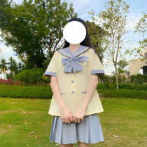 Xiaojin original sheep sheep cute kindergarten Japanese orthodox short-sleeved embroidered sailor dress skirt suit Student JK uniform