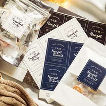 30 Christmas Bull Rolling Sugar Biscuit Packaging Stickers Snowflake Ghee Cake Adhesive Label Baking Closure Sticker