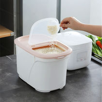 Household moisture-proof and insect-proof sealed rice bucket 10kg 20kg 30kg rice storage box rice tank coarse grain rice flour cat dog grain bucket