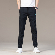 2021 autumn new mens slim slacks mens straight to work casual mens pants black trousers