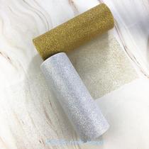 9 2m 15cm Glitter Tulle Rolls Sparkly Glitter Sequin Tulle M