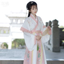 Hanfu female Chinese style original student costume modified version waist dress Super fairy elegant ancient style spring and summer