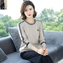 LISM top womens long-sleeved T-shirt Li Xin new lace shirt Rhyme house loose tour Tina shake the headline with the same paragraph