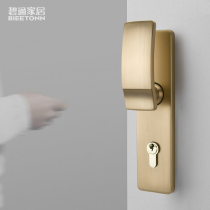 One push to open mute door lock indoor home general mechanical bedroom wooden door room straight push black French