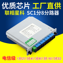 Lianz Star Section 1 minute 8 splitter 2 light splitter card type 4 10% 2 telecommunications grade fiber plug-in 16-way plug-in-chip fiber splitter 1 minute 32 Flat waveguide type PLC spectroscopic case