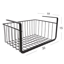 Basket dormitory layered hanging basket wardrobe Wrought iron table under the cabinet storage under the hanging shelf partition frame hanging cabinet size