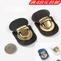 Cow Leather Inserts Lock Genuine Leather Buckle Plug Tongue Buckle Insert Buckle Alive Button Manual DIY Bag Strap Accessories Lock 51 Accessories