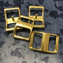  Saddle buckle original color pure copper inner diameter 20mm 25mm spurs buckle handmade leather hardware American retro